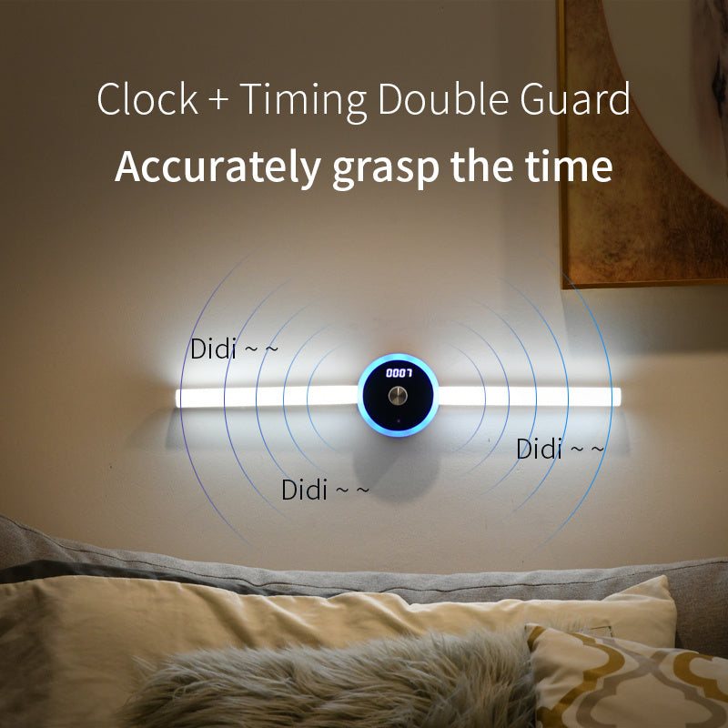 Smart Cabinet Light with Clock and Motion Sensor Cabinet Lighting for Timing and Accurate Time Display