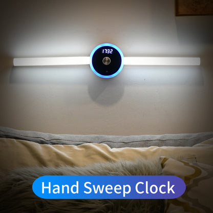 Sheila Merchandise motion sensor cabinet lighting with clock and hand sweep control for easy visibility