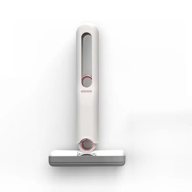 Portable self-squeeze mini mop in white with a sleek design for efficient cleaning