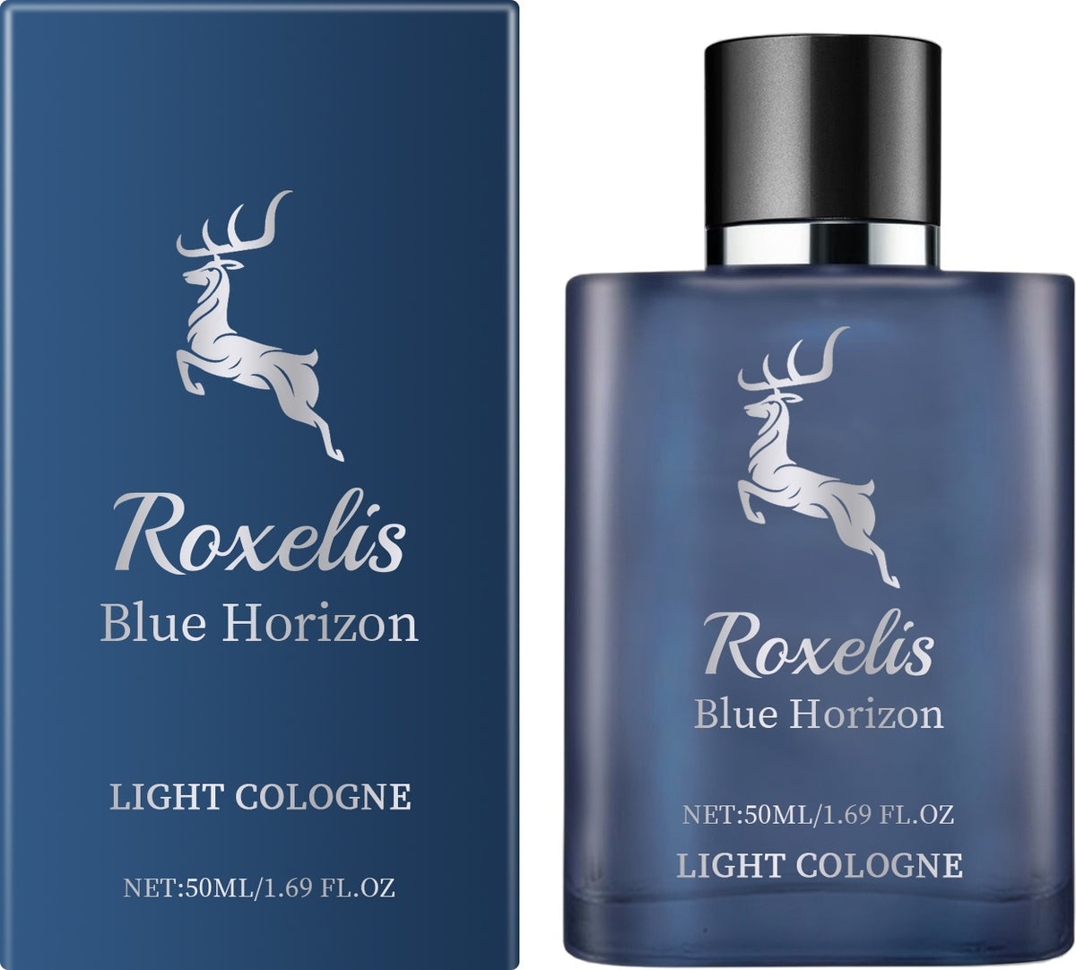 Roxeliss Blue Horizon Light Cologne for Men, 50ml bottle with a fresh scent cologne for men