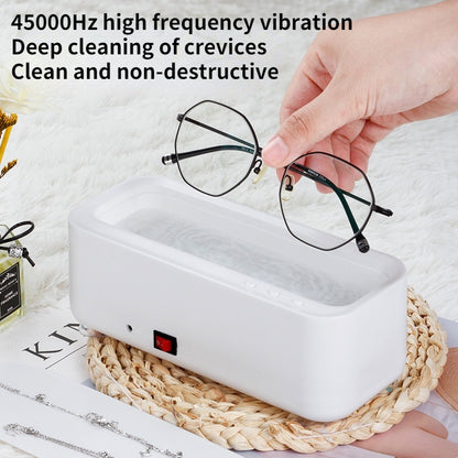 Sheila Merchandise ultrasonic glasses cleaner in white with high frequency vibration cleaning eyeglasses