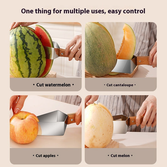 Watermelon slicer stainless steel for easy cutting of watermelon, cantaloupe, apples, and more