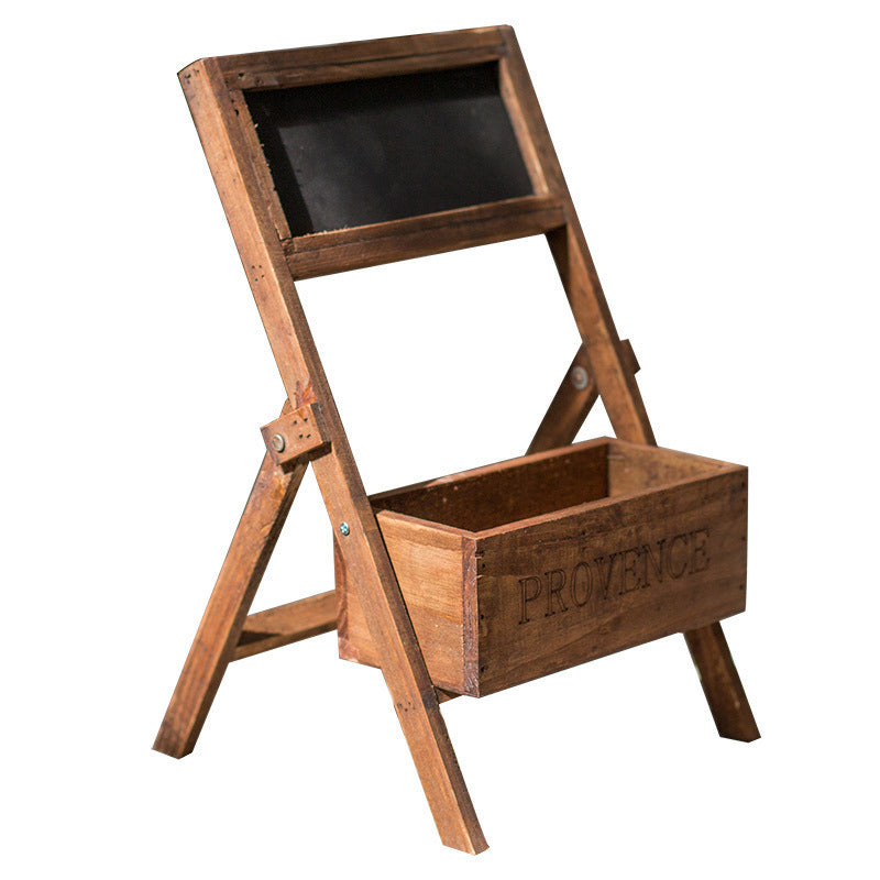 Sheila Merchandise wooden garden decoration planter with chalkboard sign and Provence engraving
